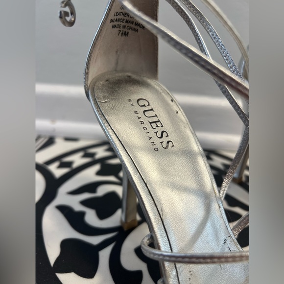 SILVER GUESS HEELS - Picture 2 of 5